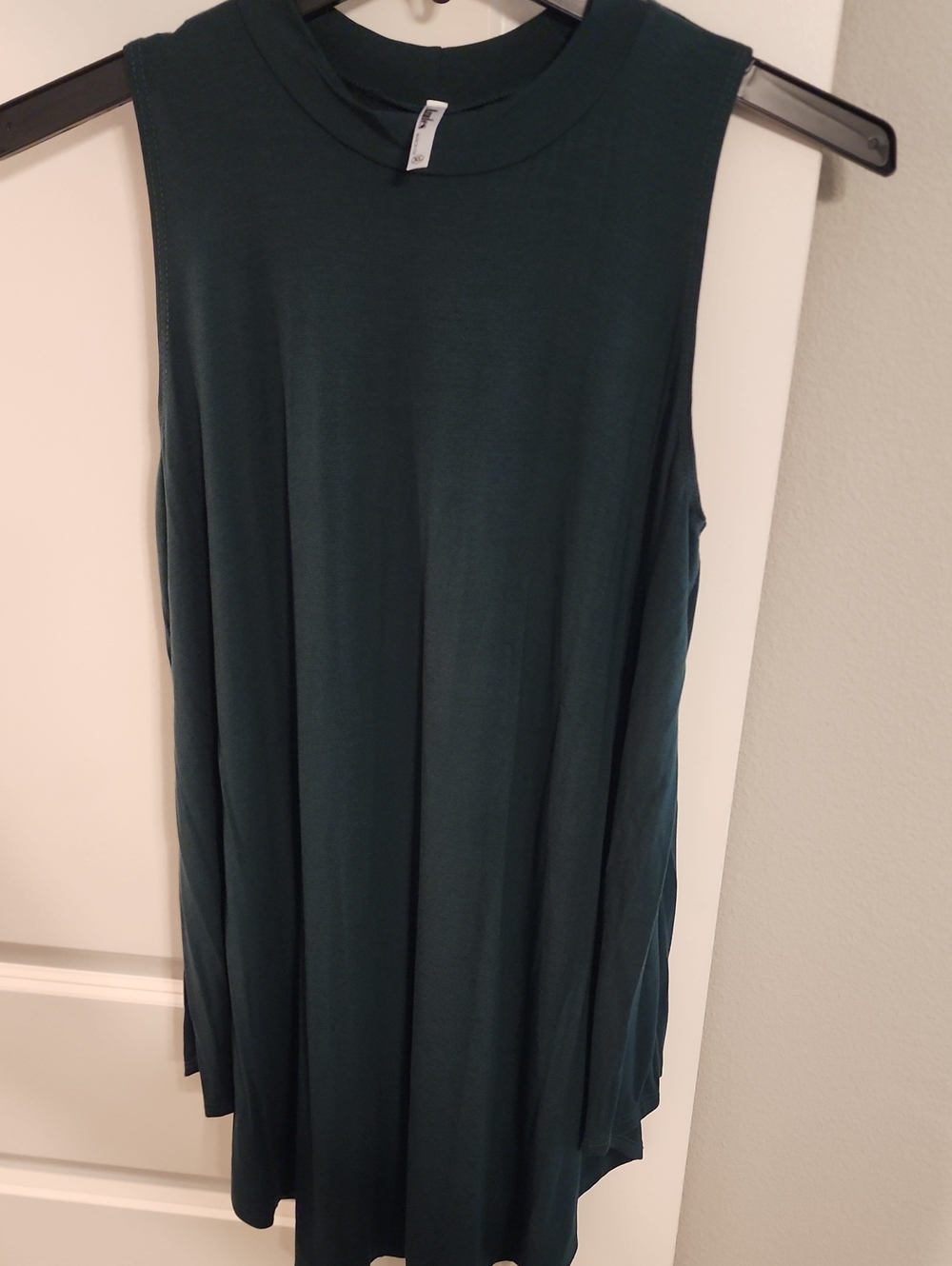 Sleeveless Dark Green Swing Tank Dress